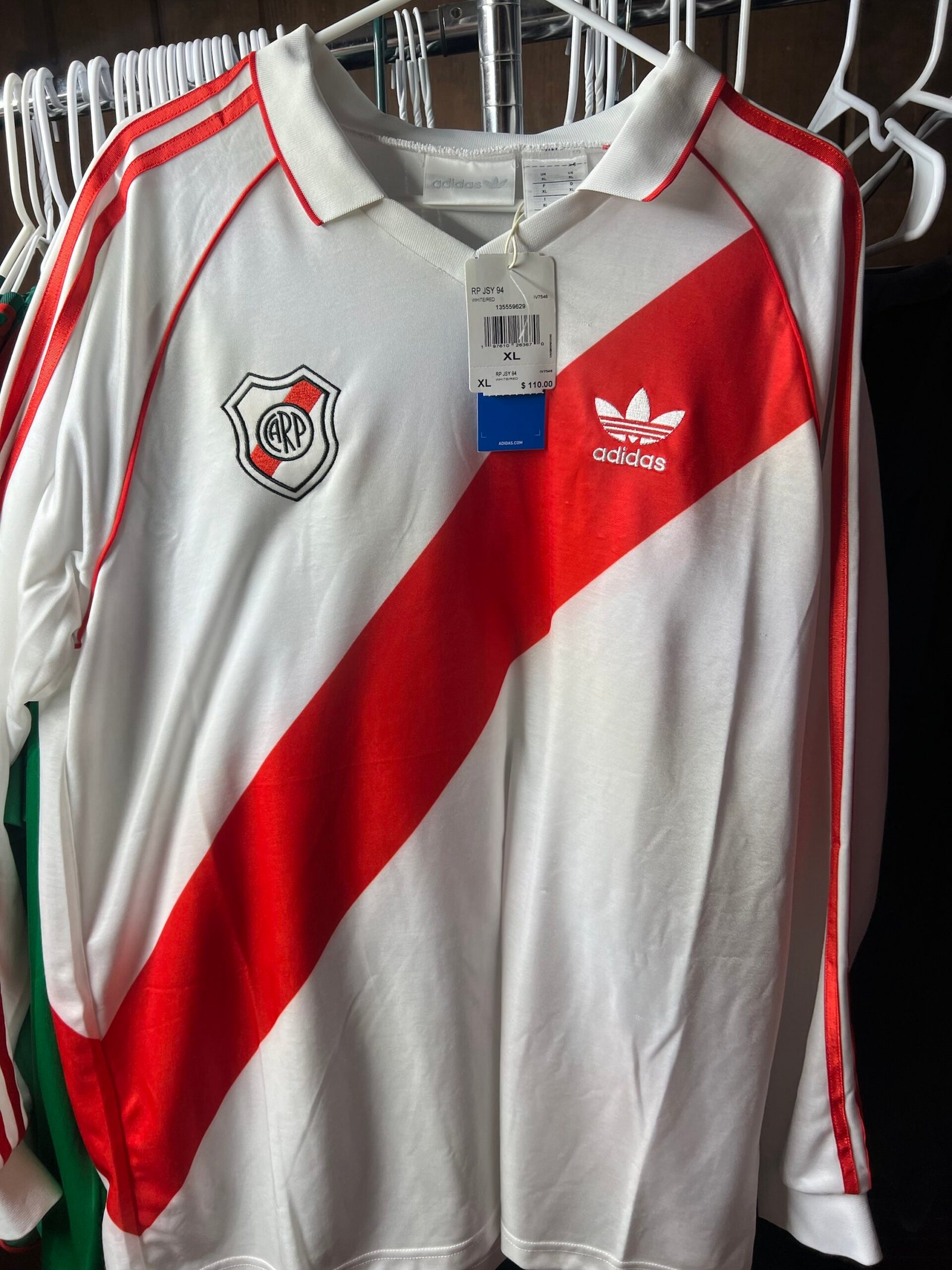 NWT River plate retro long sleeve jersey 1994